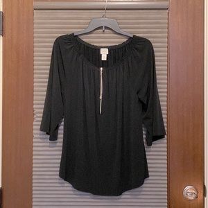 Elegant black Chicos blouse.
